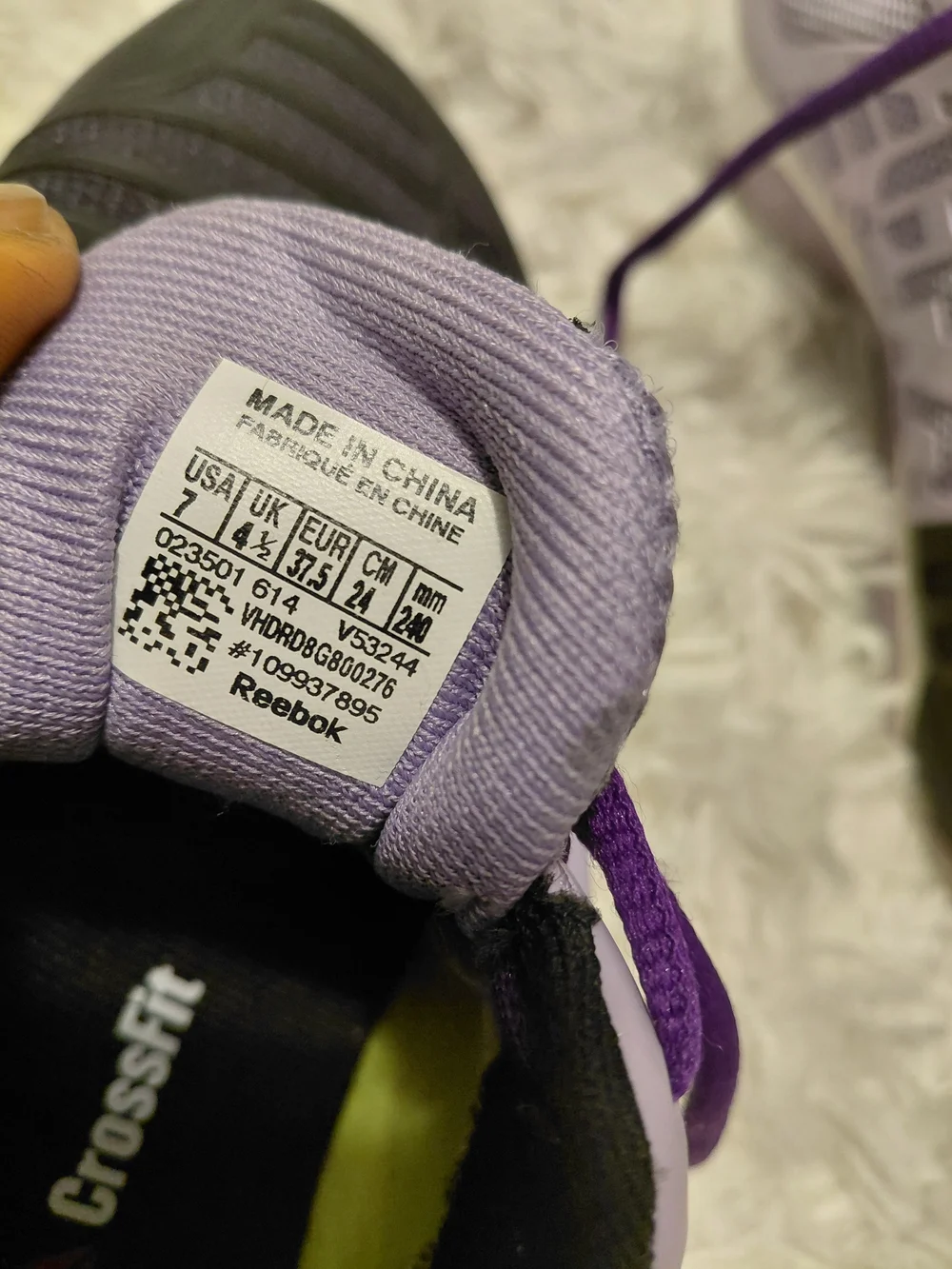 Reebok Women's Lavender CrossFit Training Shoes - Picture 6 of 9